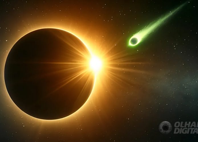 Cometa visto pela 1ª vez no dia do eclipse morre após ser descoberto