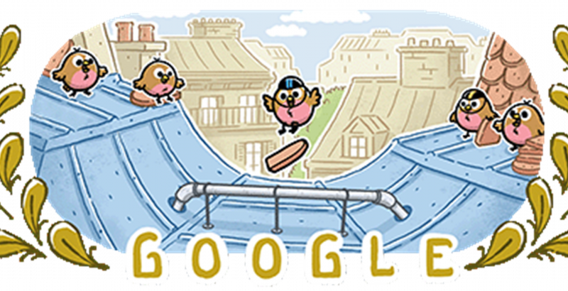 Google no clima das Olimpíadas 2024 com doodle sobre o skate
