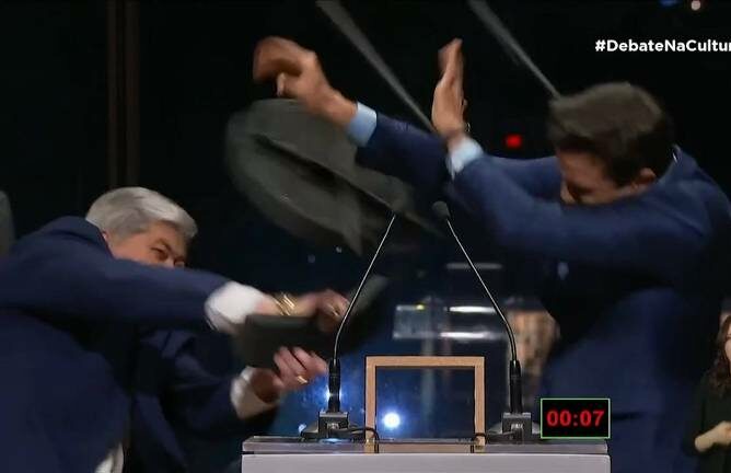 Datena agride Pablo Marçal durante debate na TV Cultura (veja o vídeo)
